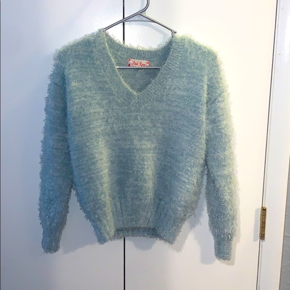 PINK ROSE small fuzzy sweater